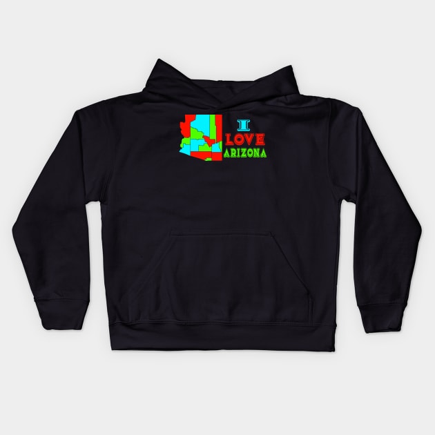 USA state: Arizona Kids Hoodie by KK-Royal